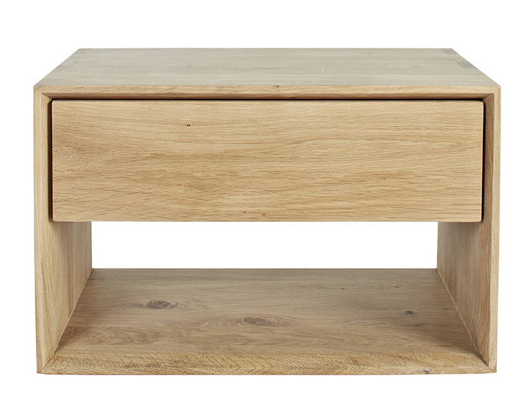 timber bedside table